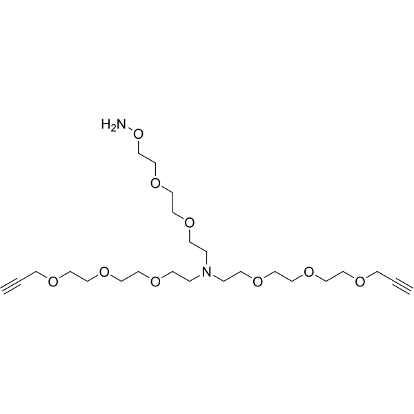 N-(Aminooxy-PEG2)-N-bis(PEG3-propargyl) 2112737-71-8